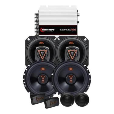 Imagem de Kit 2 Vias 6  JBL 62VMS80 160W + Par Alto Falantes 4  Triaxiais JBL 4T