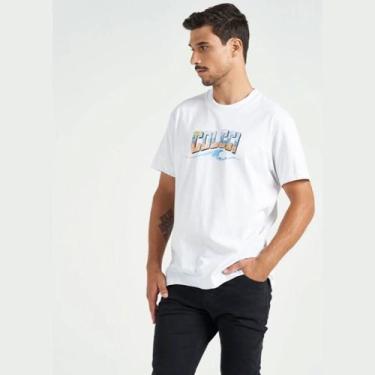 Imagem de Camiseta Colcci Beach Masculina Branca, Branco, M