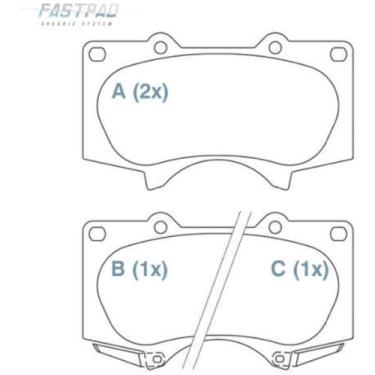 Imagem de Pastilha de Freio Toyota Hilux Sw4 2005 a 2024 WILLTEC FP610