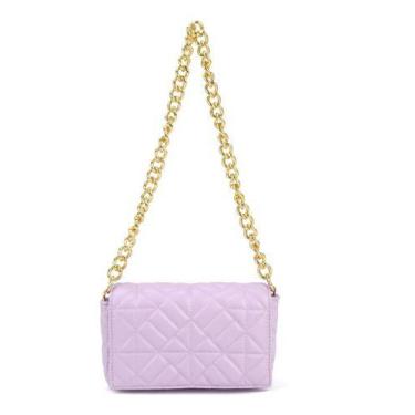Imagem de Bolsa Feminina Transversal Tote Corrente Metal - Gash, Lilás