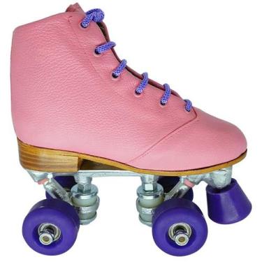 Imagem de Patins Quad 4 Rodas Infantil Rosa e Roda Lilás - Patins.com.br, 32