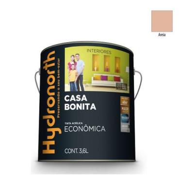 Imagem de Tinta Acrílica Fosca Casa Bonita Areia 3,6L para Interiores e Exteriores Acabamento Fosco Hydronorth