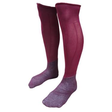 Imagem de Meião De Futebol Delfia Adulto Kit com 16 Pares, Vinho, Único