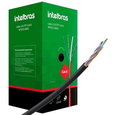 Imagem de Cabo de Rede U-UTP CAT.6 IG6CMPR 305M Alta Velocidade 10 Gbps Preto Intelbras