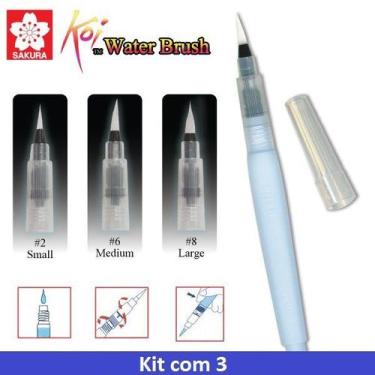 Imagem de Pincel Com Reservatório De Água Water Brush Koi Sakura C/ 3