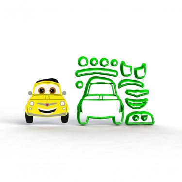 Imagem de Cortador de Pasta Americana Luigi Modular Carros 7CM Plástico PLA Biodegradável HB Formas e Cortadores