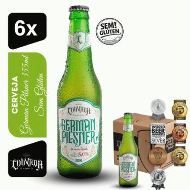 Imagem de Cerveja German Pilsner Cervejaria Louvada 355ml Kit 6 unidades Sem Glú