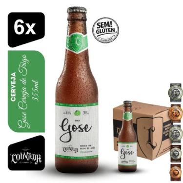 Imagem de Cerveja Louvada Gose Limão 355ml Kit 6 unidades Sem Glúten - Cervejari