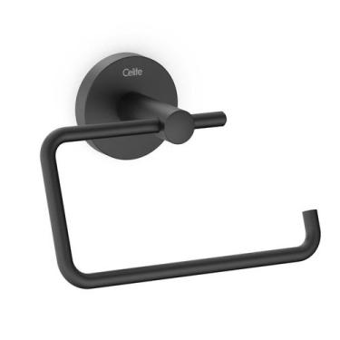 Imagem de Papeleira New City 5,5cm x 16cm x 4,5cm Preto/Matte Black Celite