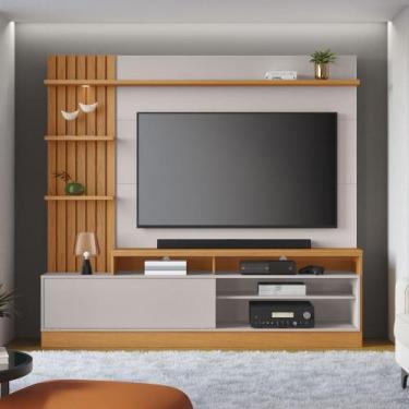 Imagem de Estante para TV e Home Theater Ripado para TV até 65 Polegadas com LED