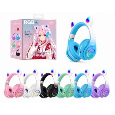 Imagem de Fone Ouvido Bluetooth Infantil Coelho Led Menino Menina Luxo - Altomex