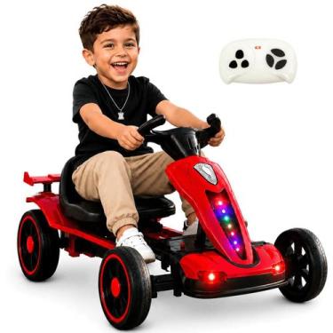 Imagem de Carrinho Eletrico Bang Toys Mini Kart GO Vermelho 6V Controle