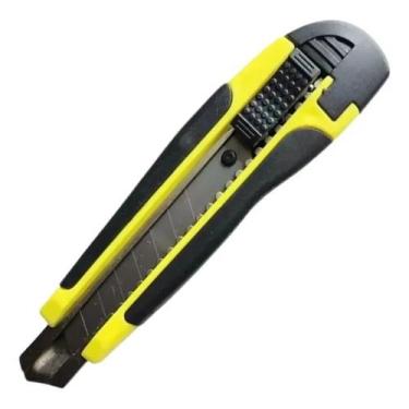 Imagem de Estilete Estreito Emborrachado Lâmina 9mm Inox Leoarte