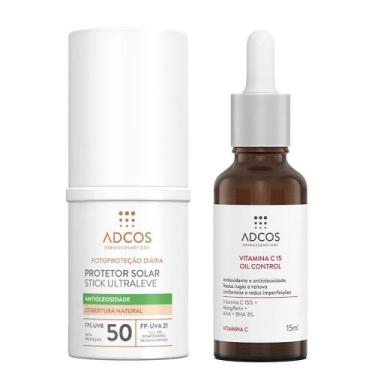 Imagem de Adcos Dermocosméticos Kit - Sérum Facial + Protetor Solar Antioleosida