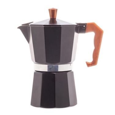 Imagem de Cafeteira Italiana Wolff de Alumínio Preta Fosca 300ml
