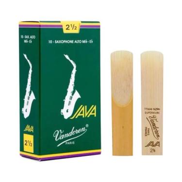 Imagem de Palhetas Para Saxofone Alto Tenor Vandoren Caixa Verde 10 Unidades 20 