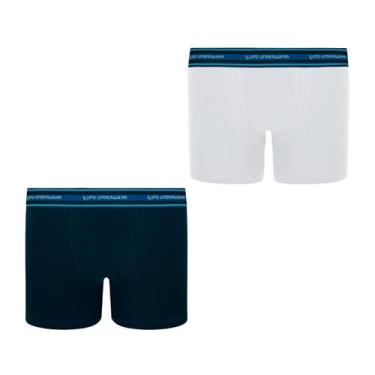 Imagem de Kit 2 Cueca Boxer Box Lupo Infantil Kids Algodão Original, Branco com 
