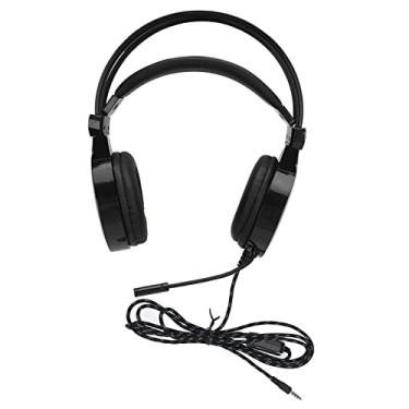Imagem de Fone de ouvido para jogos, função de silenciamento de fone de ouvido para jogos com ajuste suave e retrátil sobre a orelha para PS4