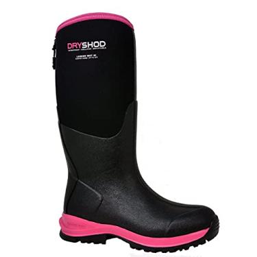 Imagem de Dryshod Botas femininas Legend Mxt Hi sem cadarço cano médio salto baixo 2,5-5 cm - Preto, Preto/rosa, 7