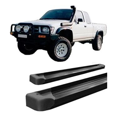 Imagem de Estribo lateral Hilux 1998 A 2004 Aluminio Preto