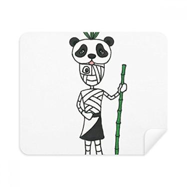 Imagem de Egypt Mummy Horus Panda Hat Pano de limpeza Limpador de tela 2 peças Tecido de camurça