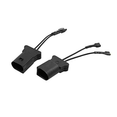 Imagem de uxcell 2 peças de adaptador de alto-falante preto para chifre de carro soquete de cabo para Audi A6 A8 A4 A6L para Volkswagen para Porsche Cayenne