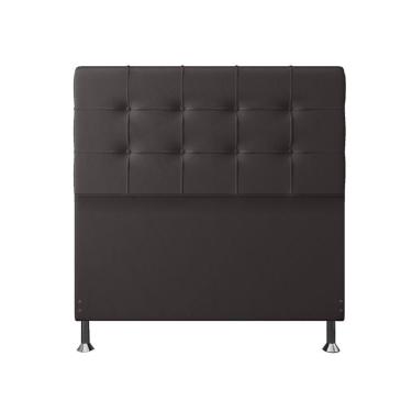 Imagem de Cabeceira Casal 1,40m Atenas Suede Marrom Dal Poz Estofados