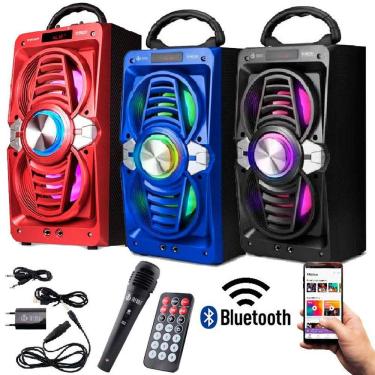 Imagem de Caixa de Som 12W Amplificada com Bluetooth, USB e Microfone M873BT Cores Variadas INFOKIT