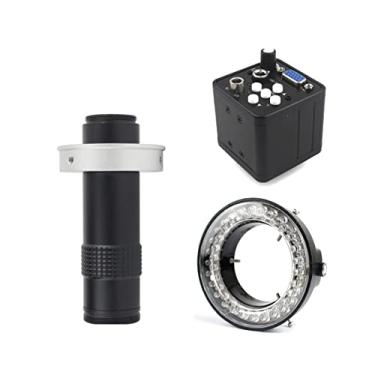 Imagem de Kit de acessórios para microscópio 13 MP VGA Câmera de microscópio digital de vídeo industrial 100X-300X Zoom C Mount Lens Microscópio Slides (cor : 130 X 40 MM)