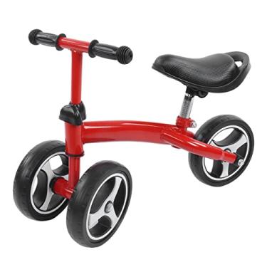 Imagem de Andador de bicicleta infantil sem pedal com 3 rodas para bebês de 1 a 6 anos meninos meninas andador de bicicleta infantil(红色)