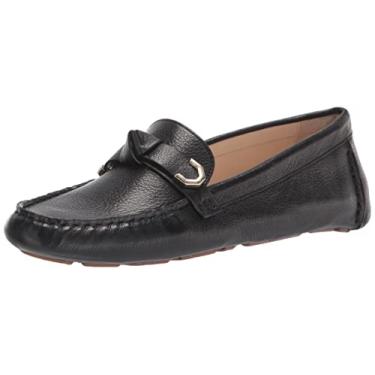 Imagem de Cole Haan Mocassim feminino Evelyn Bow Driver, Couro preto, 5.5 Wide