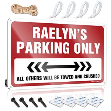 Imagem de Sinais de cozinha engraçados Raelyn'S Parking Only sinal de limite de cerveja placas de bar para homem caverna (tamanho : 30X40cm)