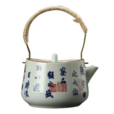 Imagem de PAYNAN Conjunto de bule de chá Kungfu com padrão de orquídea doméstica de cerâmica de 220 ml