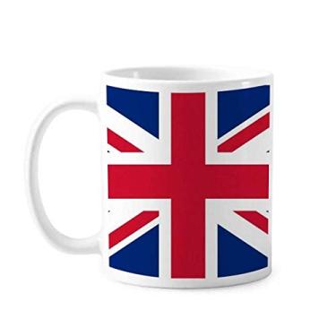 Imagem de Caneca de cerâmica com bandeira nacional do Reino Unido Europa país cerâmica xícara de porcelana de café louça