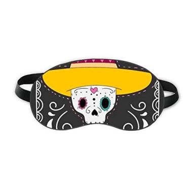 Imagem de Chapéu Caveira México Happy The Day Of The Dead Sleep Eye Shield Soft Night Blindfold Shade Cover