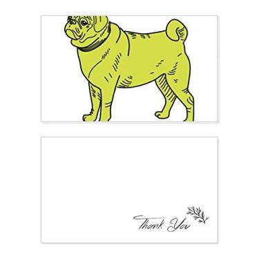 Imagem de Estampa de ilustração de cachorro de desenho animado amarelo cartão de agradecimento papel de aniversário saudação de casamento