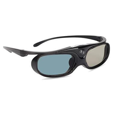 Imagem de Óculos 3D, Óculos de obturador ativo 3D 1080P, Óculos de obturador ativo recarregável para projetores DLP, para XGIMI, JMGO, BenQ, Acer, Hitachi, Sharp Preto