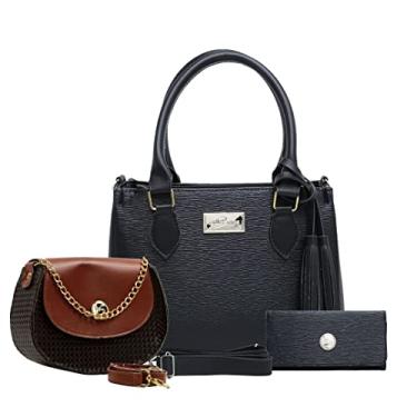 Imagem de Kit De Bolsa Castelo Com Carteira WILLIBAGS (Preto)…