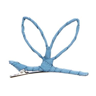 Imagem de Clipe de cabelo Holiday Bunny Ears com laço para cabelo, Teal, One Size
