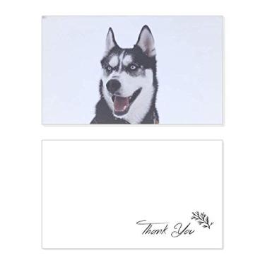 Imagem de Big Dog Snow Husky Imagem cartão de agradecimento aniversário aniversário saudações casamento agradecimento