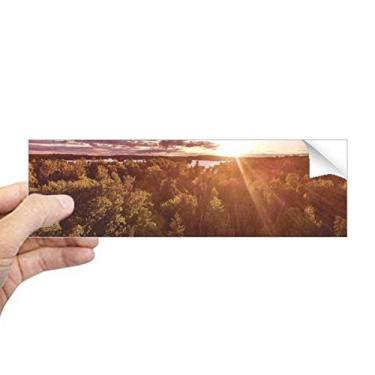 Imagem de DIYthinker Sunshine Forestry Science Nature Scenery Adesivo retangular para janela de notebook