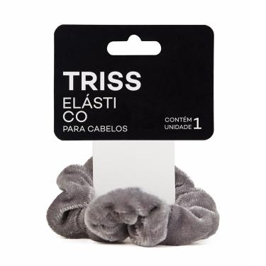 Imagem de Elástico para Cabelo Triss/Needs Scrunchie de Veludo Cor Cinza com 1 unidade 1 Unidade