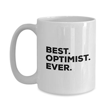 Imagem de SpreadPassion Caneca de café Presentes para pessoas otimistas - The Best Optimist Ever - Ideia de presente novidade - otimismo - Filha Filho Parentalidade