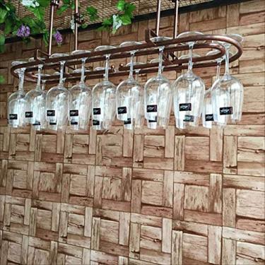 Imagem de Balcão de bar Bar Wine Rack Restaurant Wine Wine Glasses invertidos Retro Wine Rack Wine Rack, b, 60 * 25cm needed