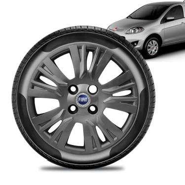 Imagem de Calota Fiat Palio Essence aro 13 2014 a 16 Grafite Bri Azul