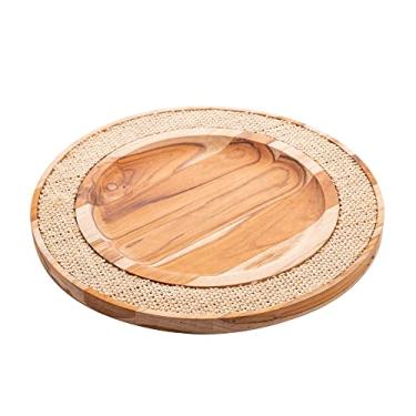 Imagem de Sousplat de Madeira com Sisal Teca 35cm x 2cm - Wolff Craft