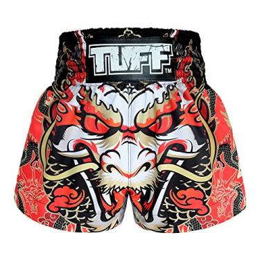Imagem de Tuff Sport Boxing Muay Thai Shorts Dragon Skull Kick Martial Arts Training Gym Clothing Trunks, Red Dragon, XX-Large