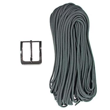Imagem de Paracord Planet 550 Kit de cinto de corda de paraquedista – Cintura de 111,76 cm – Escolha de fivela de bronze ou prata – corda , Charcoal Gray with Gunmetal Belt Buckle