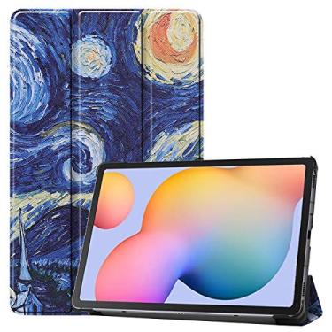 Imagem de ZZOUGYY Capa para tablet Samsung Galaxy Tab S6 Lite 10,4 SM-P610 P613 P615 P619 (versão 2020/2022), capa de couro leve com suporte fólio ultrafina para Galaxy Tab S6 Lite P610 10,4 polegadas
