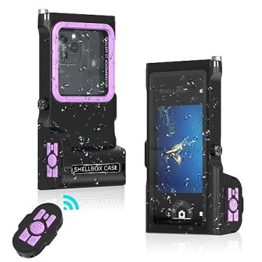 Imagem de MRUOZRUI Capa à prova d'água de mergulho de 3ª geração com conexão Bluetooth, capa profissional para fotos e vídeos subaquáticos de 15 m/50 pés para mergulho com snorkel, capa de telefone de mergulho